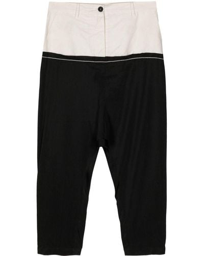 Rundholz Drop-crotch two-tone trousers - Nero