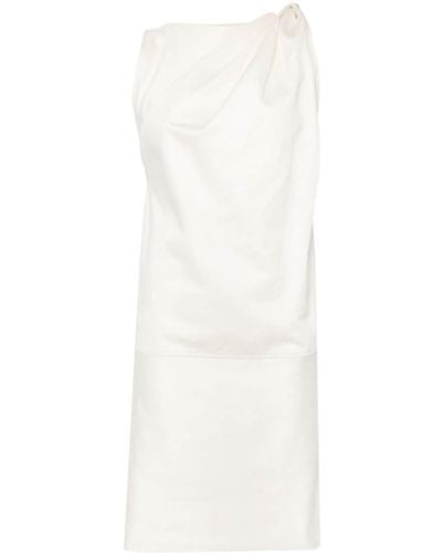 Totême Shoulder-Twist midi dress - Weiß