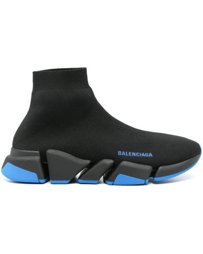 Balenciaga Speed 2.0 Sneakers in Strickoptik - Schwarz