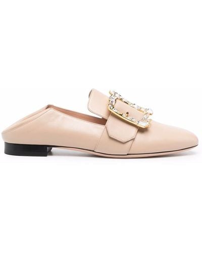 Bally Buckle Strap Foldable Heel Loafers - Multicolor