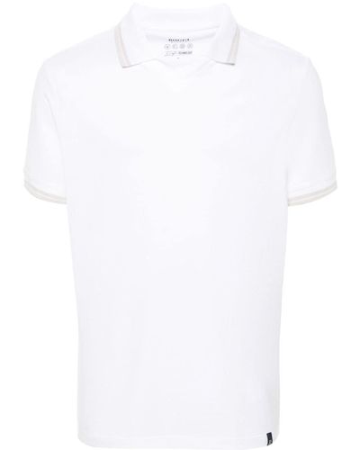BOGGI Contrasting-panel Polo Shirt - White
