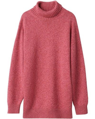 Miu Miu Roll-neck Cashmere-blend Sweater - Red