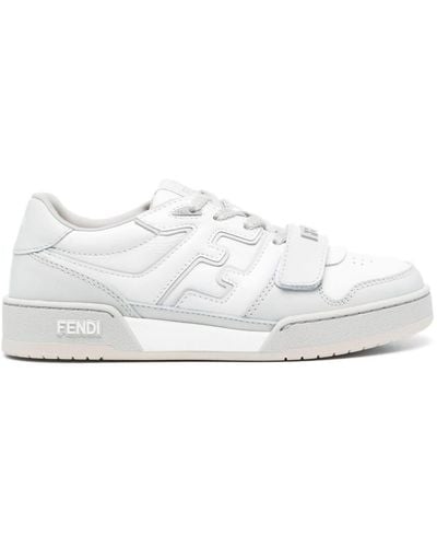 Fendi Sneakers mit Kontrasteinsatz - Weiß
