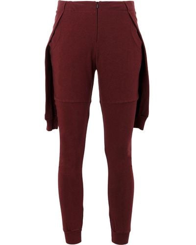 Aganovich Pantalon de jogging à empiècements superposés - Rouge