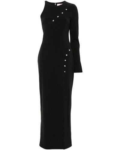 Chiara Ferragni Vestido asimétrico con apliques de strass - Negro