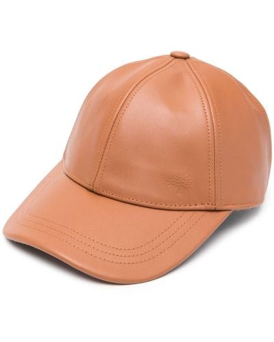 Mulberry Leather Baseball Cap - Natural