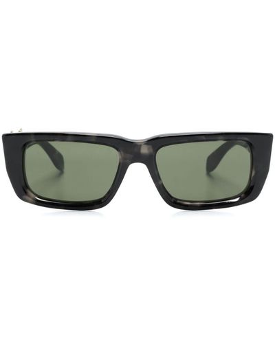 Palm Angels Milford Rectangle-frame Sunglasses - Green