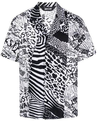 Just Cavalli Overhemd Met Print - Wit