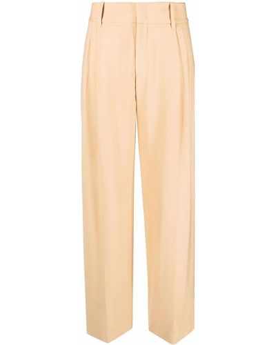 Vince Wide-leg Tailored Trousers - Natural
