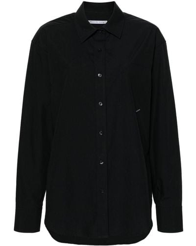 Alexander Wang Long-sleeve Cotton Shirt - Black