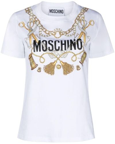 Moschino T-shirt Met Print - Wit