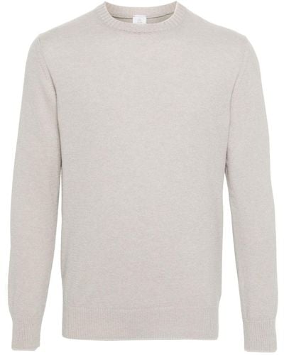Eleventy Crew Neck Cashmere Sweater - White