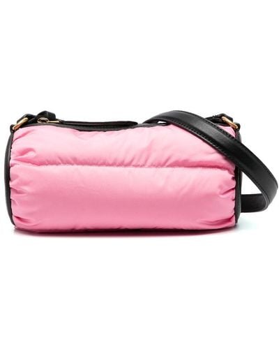 Moncler Logo Padded Shoulder Bag - Pink
