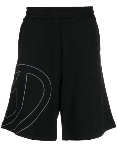 DIESEL Shorts Met Geborduurd Logo - Zwart