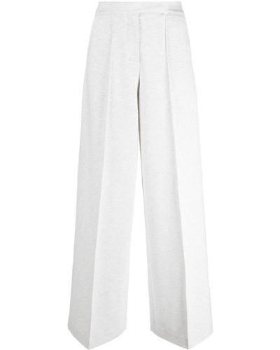 Dorothee Schumacher Pressed-crease Concealed-fastening Tailored Pants - White