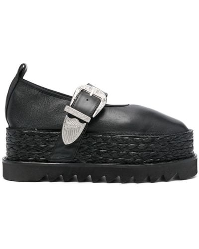 Toga 70mm Platform Heel Ballerina Shoes - Black