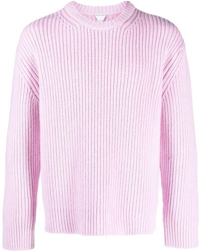 Bottega Veneta Jersey con cuello redondo - Rosa