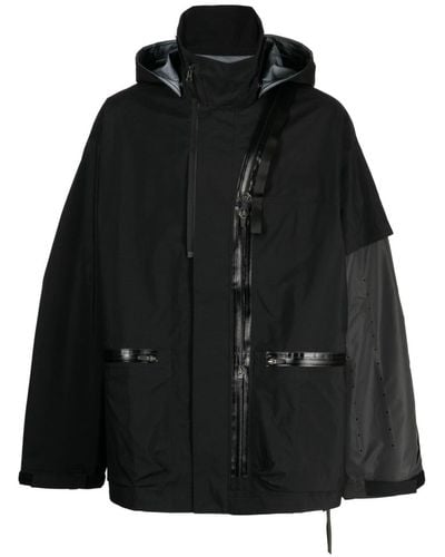 ACRONYM Hooded Zip-up Jacket - Black