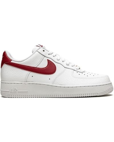 Nike Air Force 1 '07 Low "team Red" Sneakers - White