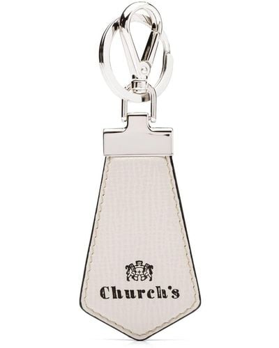 Church's St James Logo-debossed Leather Keyring - White