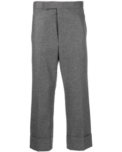 Thom Browne Low-rise Woollen Pants - Grey
