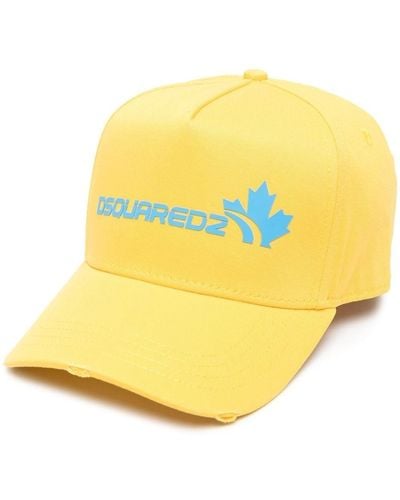 DSquared² Baseballkappe mit Logo-Stickerei - Gelb