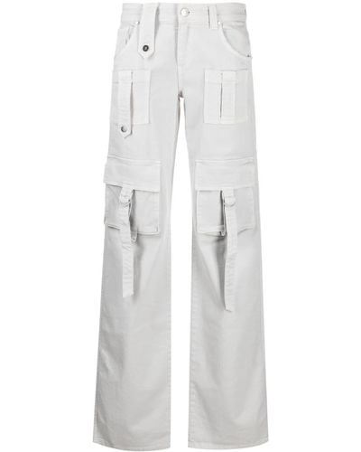 Blumarine Straight-leg Cargo Jeans - White