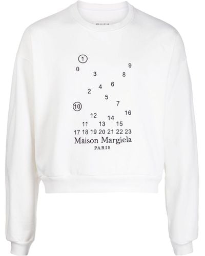 Maison Margiela グラフィック スウェットシャツ - ホワイト