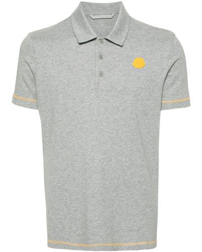 Moncler Logo-patch Polo Shirt - Grey