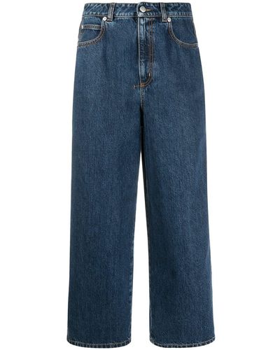 Alexander McQueen Cropped Jeans - Blauw
