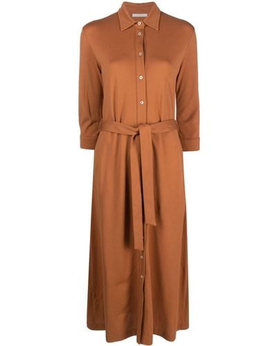 Circolo 1901 Long-sleeve Midi Dress - Brown