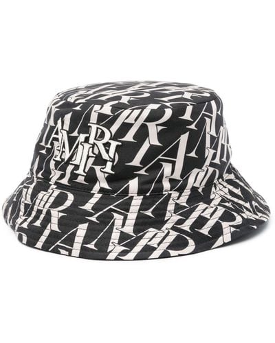 Amiri Embroidered-logo Reversible Bucket Hat - Black