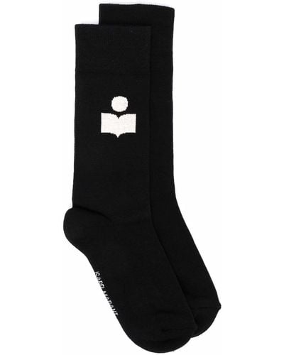 Isabel Marant Logo Knit Socks - Black