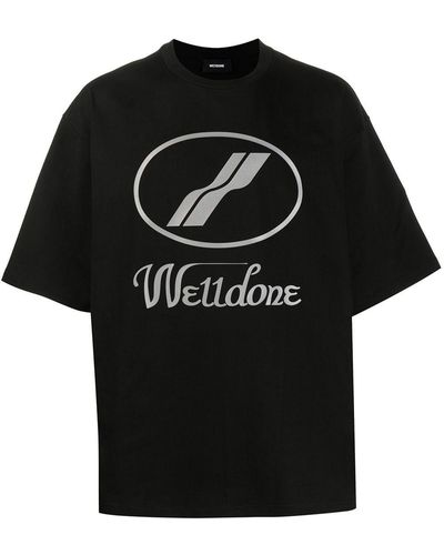 we11done Camiseta oversize - Negro
