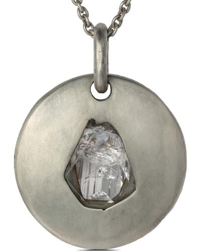 Parts Of 4 Disk Danburite Pendant Necklace - Grey