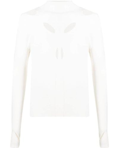Dion Lee Cut-out Mock-neck Sweater - White