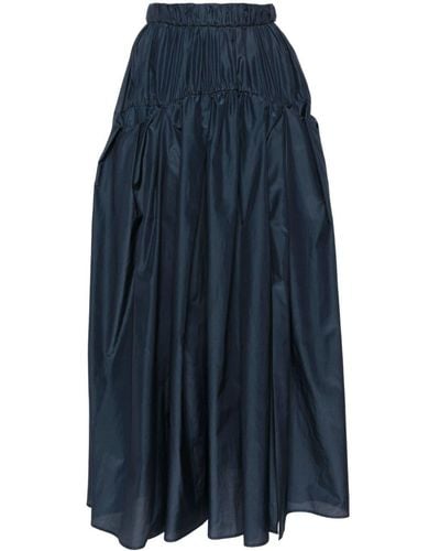Max Mara Pleated Midi Skirt - Blue
