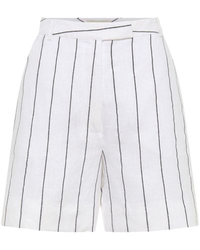 Nicholas Lavinia Linen Tailored Shorts - White