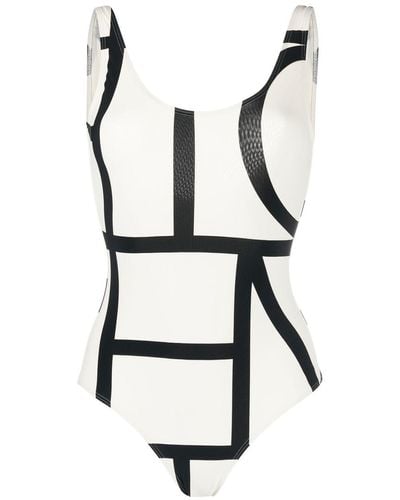 Totême Monogram One-piece Swimsuit - White