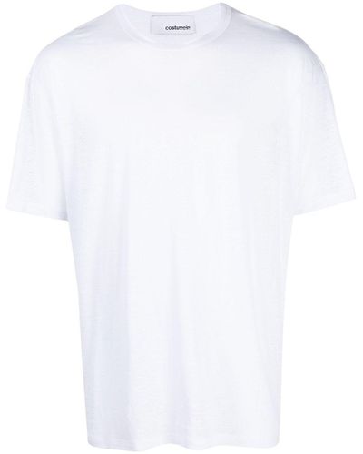 Costumein Slub-texture Linen T-shirt - White
