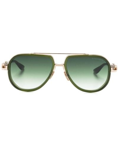 Dita Eyewear Lunettes de soleil à monture pilote - Vert