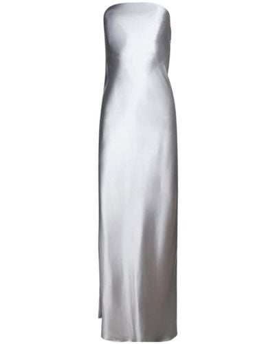 Christopher Esber Palladium Strapless Satin Dress - White