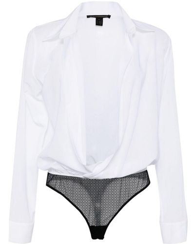 Kiki de Montparnasse Crossover Cotton Bodysuit - White