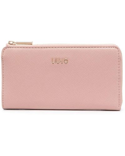 Liu Jo Cartera texturizada con placa del logo - Rosa