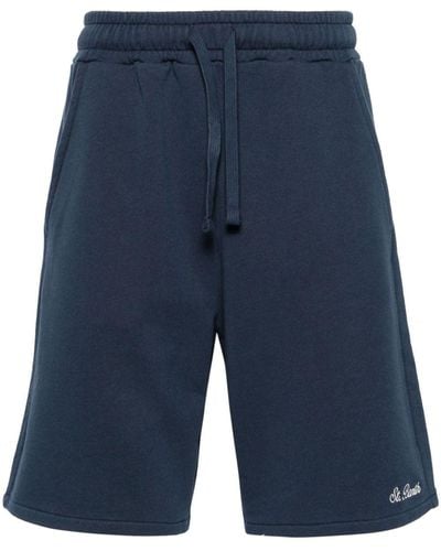 Mc2 Saint Barth Randle Cotton Track Shorts - Blue