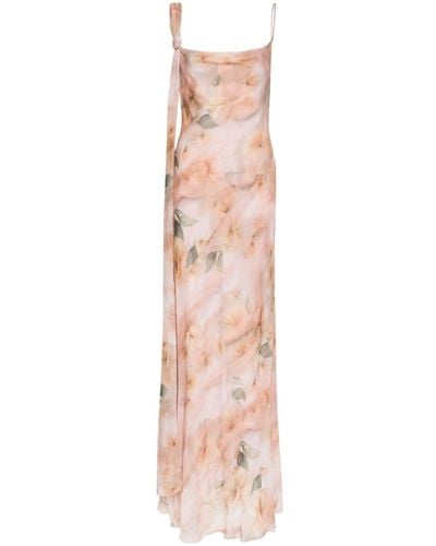 Blumarine Floral-print Maxi Dress - Pink