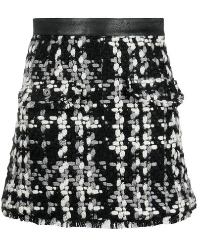 Remain High-waisted Knitted Skirt - Black