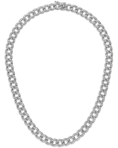 Leo Pizzo 18kt White Gold Groumette Diamond Necklace