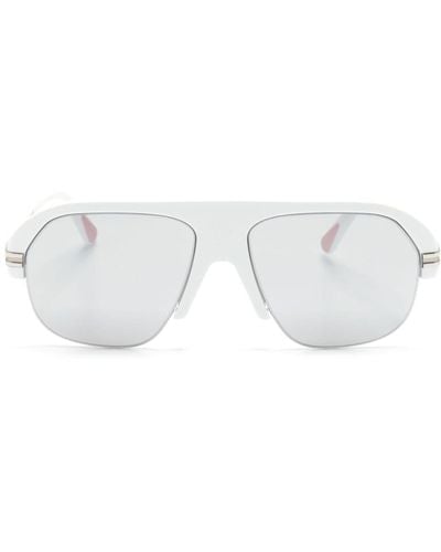 Moncler Pilot-frame Tinted-lenses Sunglasses - White