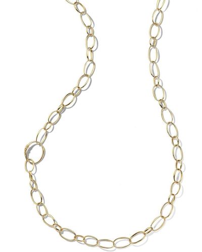 Ippolita 18kt Yellow Gold Classico Scultura Fine Link Necklace - Metallic